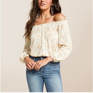 Buckle Exclusive Off Shoulder Boho Blouse NWT Size Large